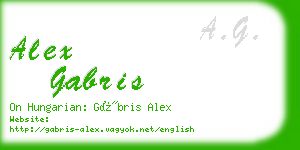 alex gabris business card
